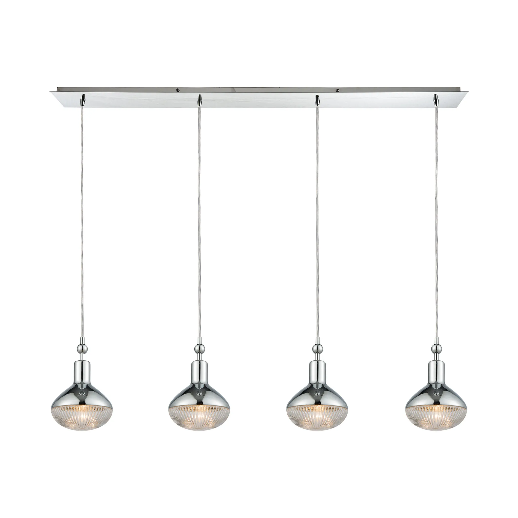 Ravette 46" Wide 4-Light Mini Pendant - Polished Chrome