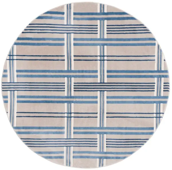 GROOVE 116 BEIGE  6'-7' x 6'-7' Round Round Rug