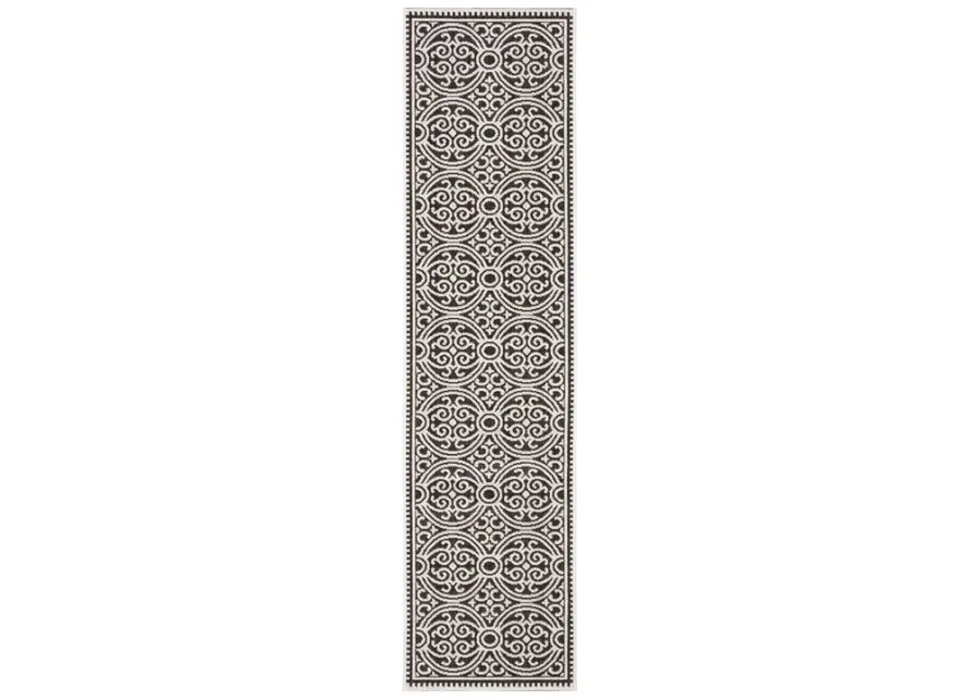 LINDEN 134 Collection LND134A-28 Light Grey / Charcoal 2'-2" X 8'