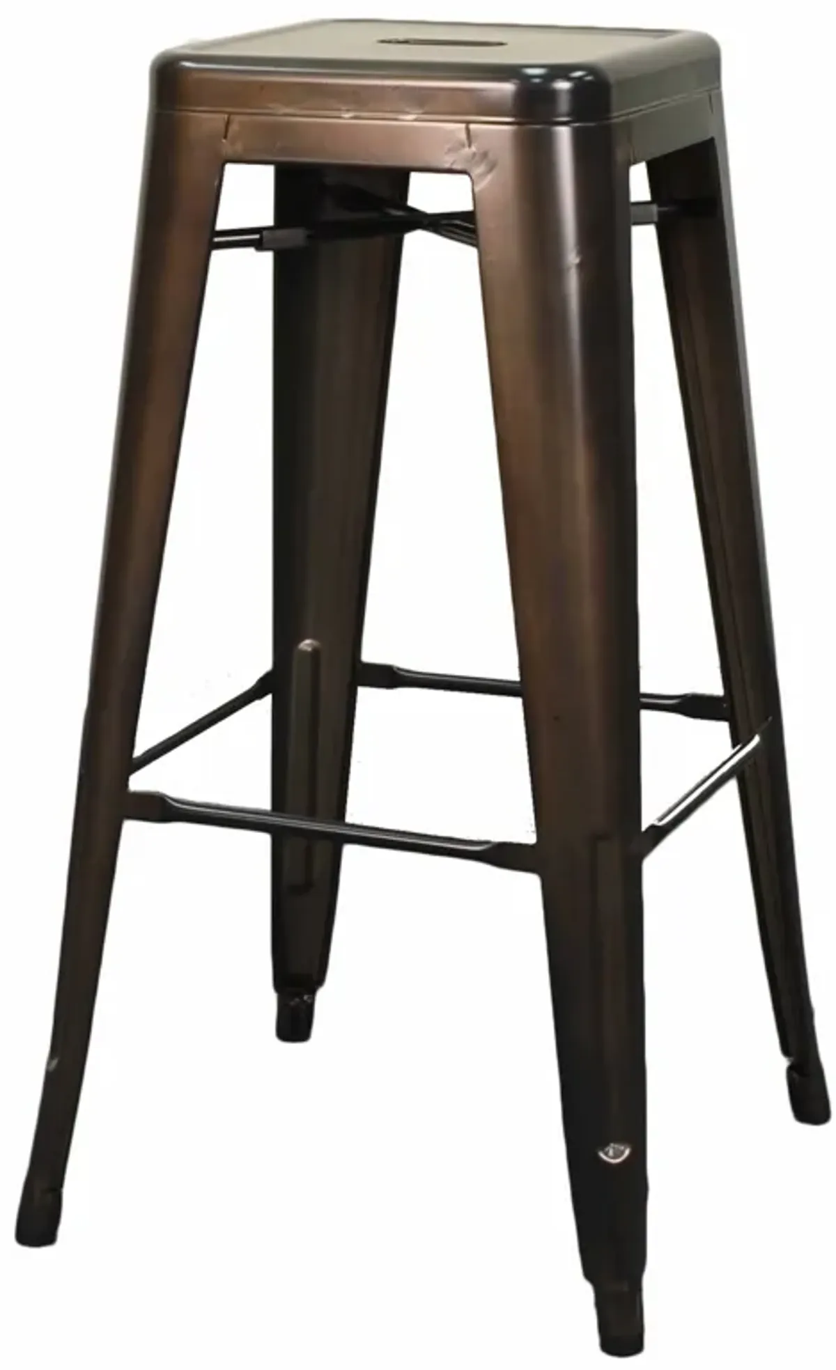 Metropolis Metal Backless Bar Stool, Gunmetal (Set of 4)