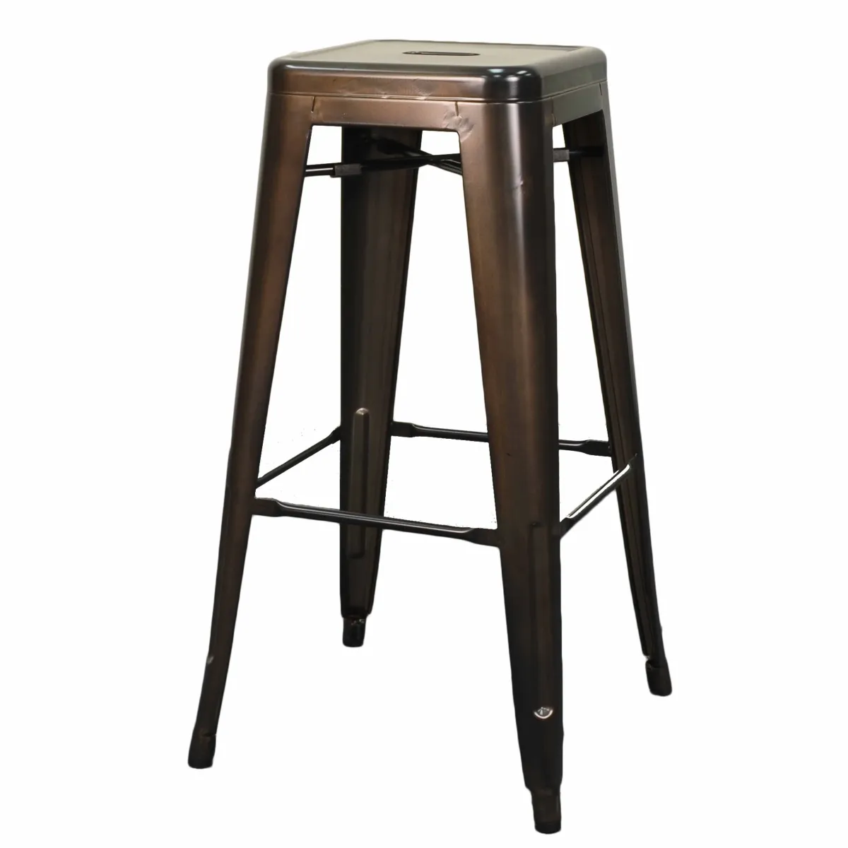 Metropolis Metal Backless Bar Stool, Gunmetal (Set of 4)