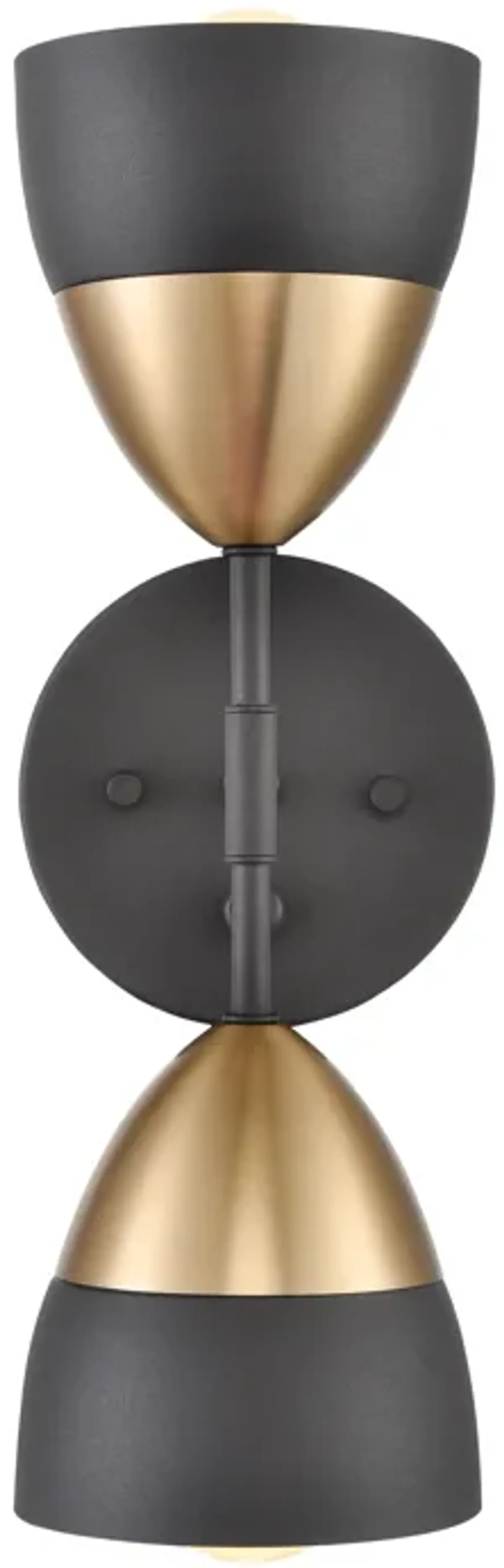 Milla 14'' High 2-Light Sconce - Charcoal Black