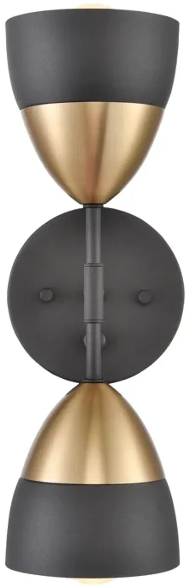 Milla 14'' High 2-Light Sconce - Charcoal Black