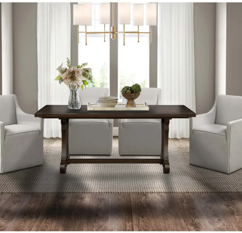 Madison Park Weston Brown Rectangle Extension Dining Table