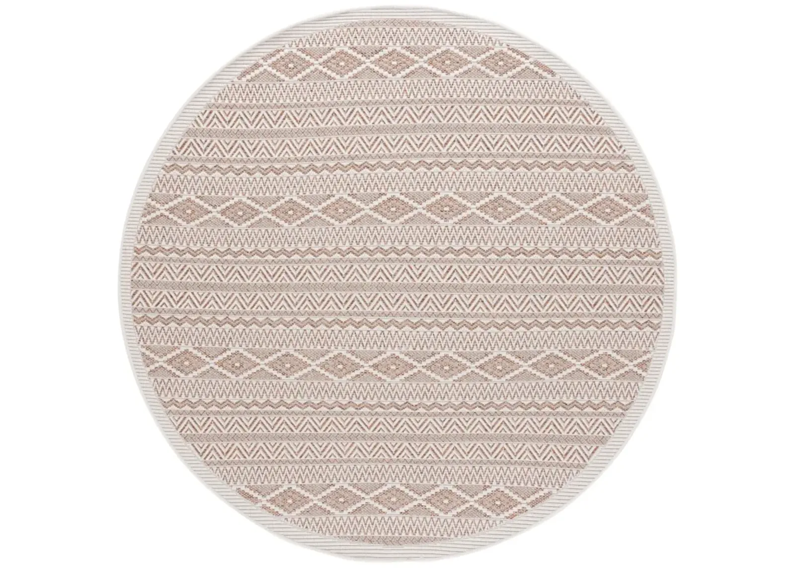 WICKER 152 ORANGE  6'-7' x 6'-7' Round Round Rug