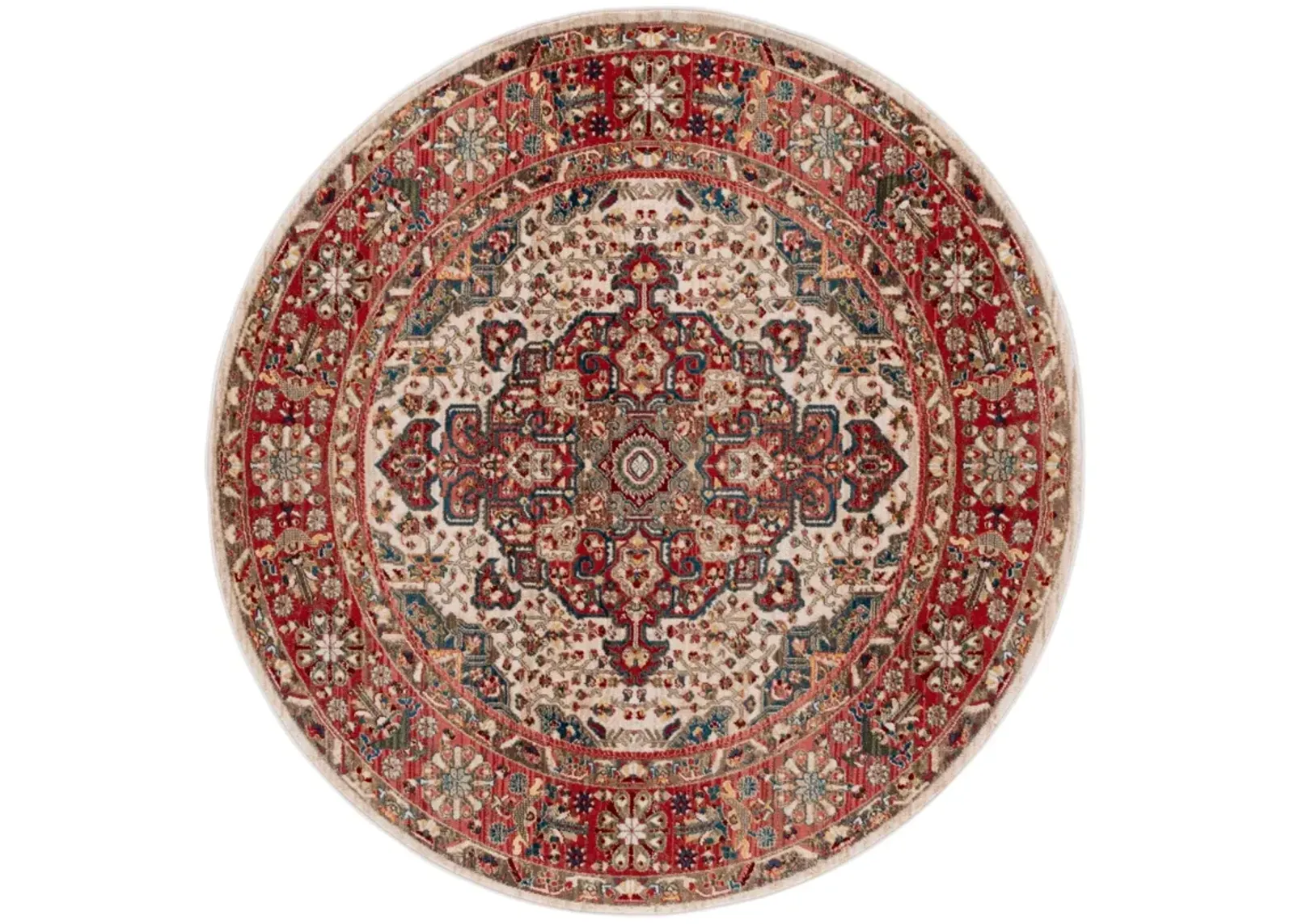 KASHAN 305 IVORY  6'-7' x 6'-7' Round Round Rug