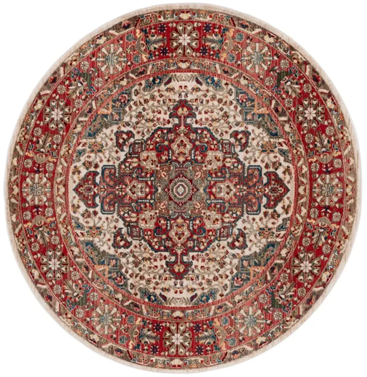 KASHAN 305 IVORY  6'-7' x 6'-7' Round Round Rug