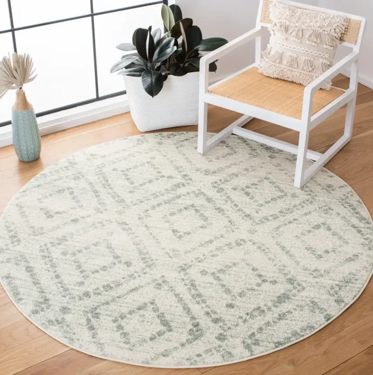 ADIRONDACK 131 IVORY  4' x 4' Round Round Rug