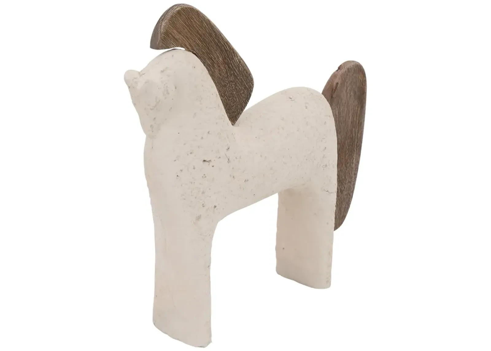 Ecomix, 12" Horse Deco, Ivory