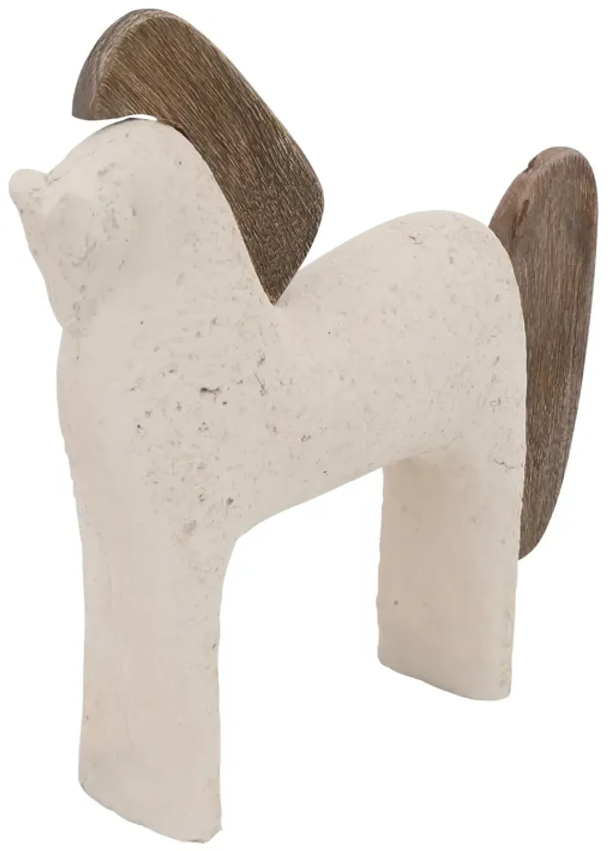 Ecomix, 12" Horse Deco, Ivory