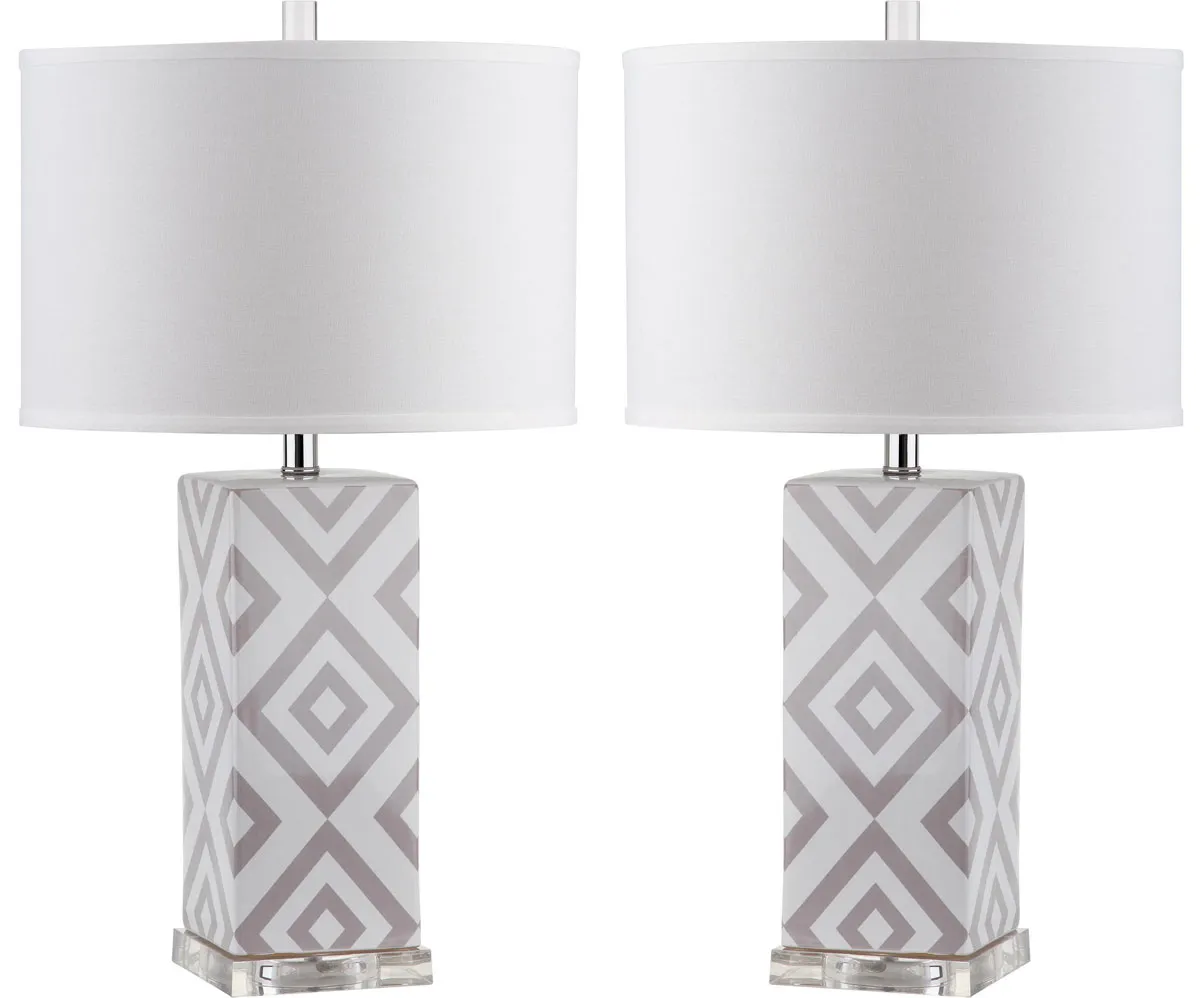 Diamonds 27-Inch H Table Lamp - Set of 2