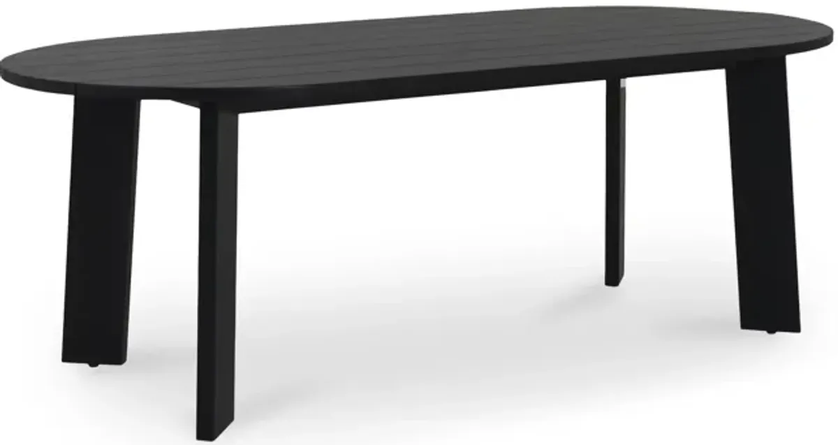 Delta Oval Outdoor Dining Table Black