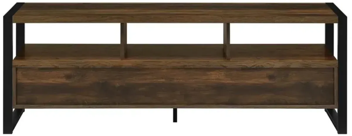 James 3-drawer Composite Wood 60" TV Stand Dark Pine