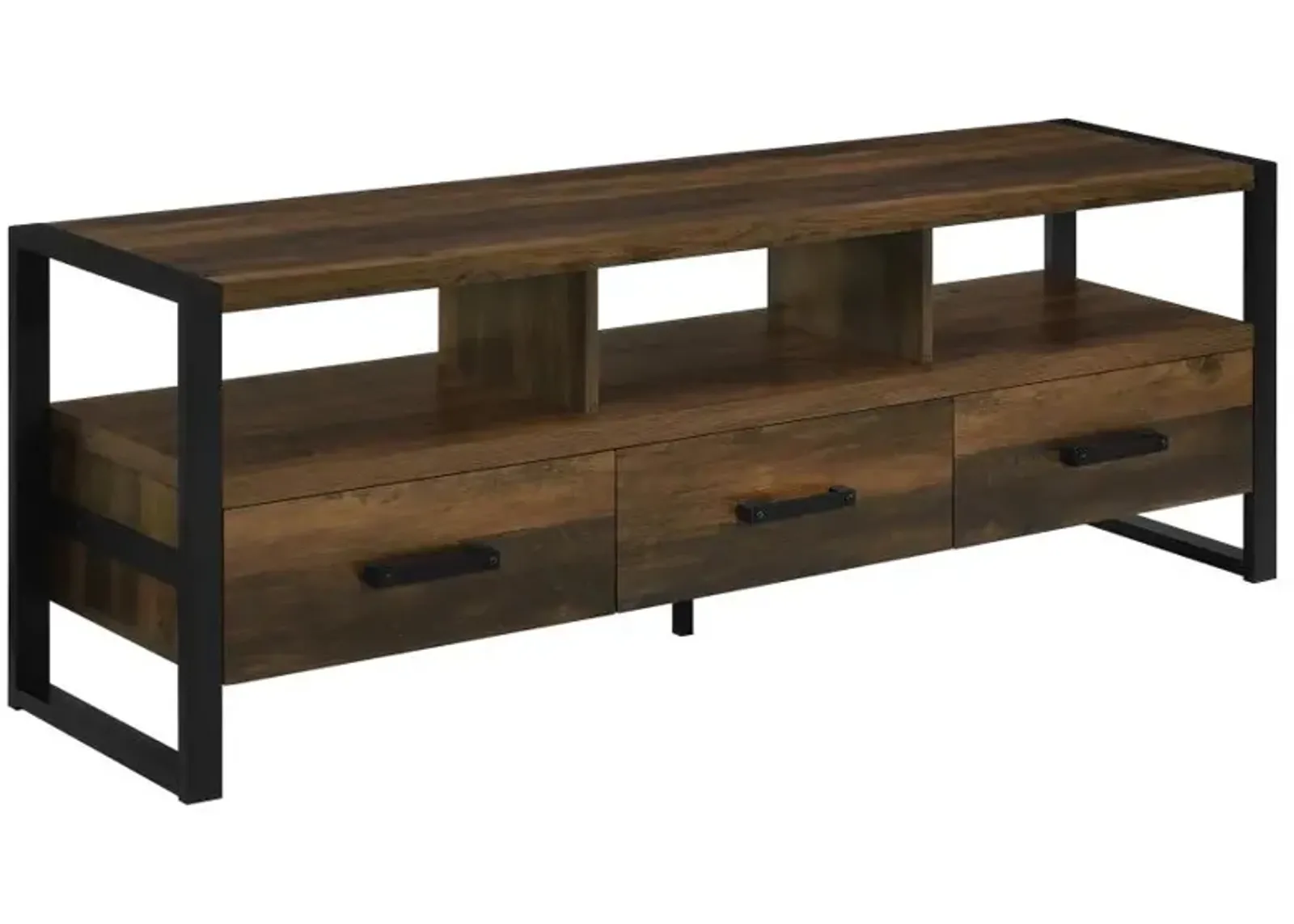 James 3-drawer Composite Wood 60" TV Stand Dark Pine