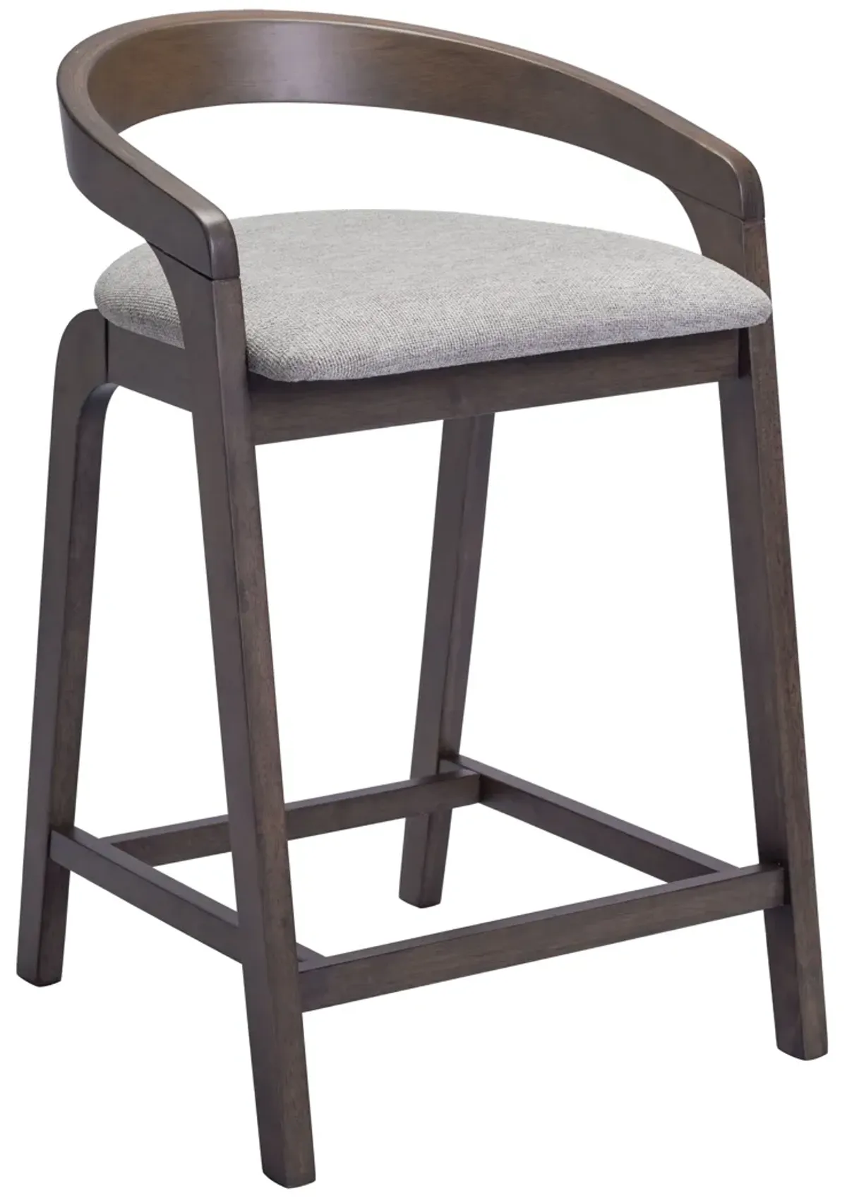 Troy Counter Stool (Set of 2) Dove Gray & Espresso