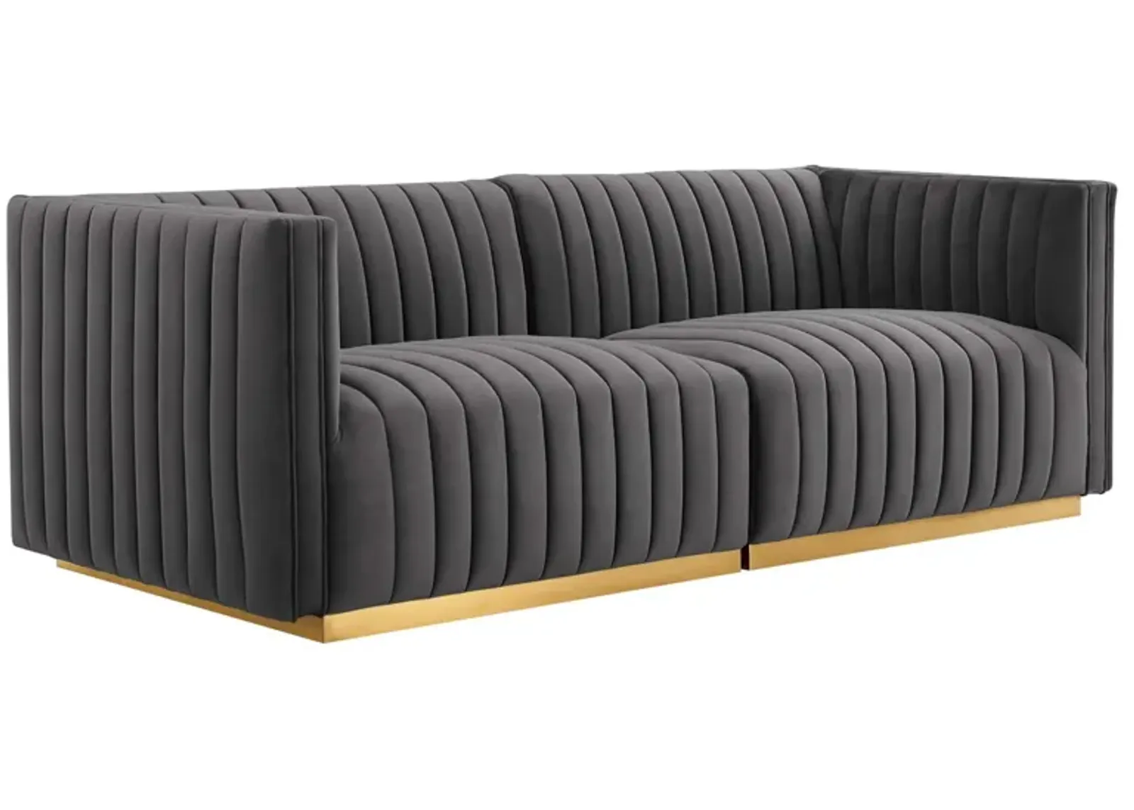 Conjure Channel Tufted Performance Velvet Loveseat