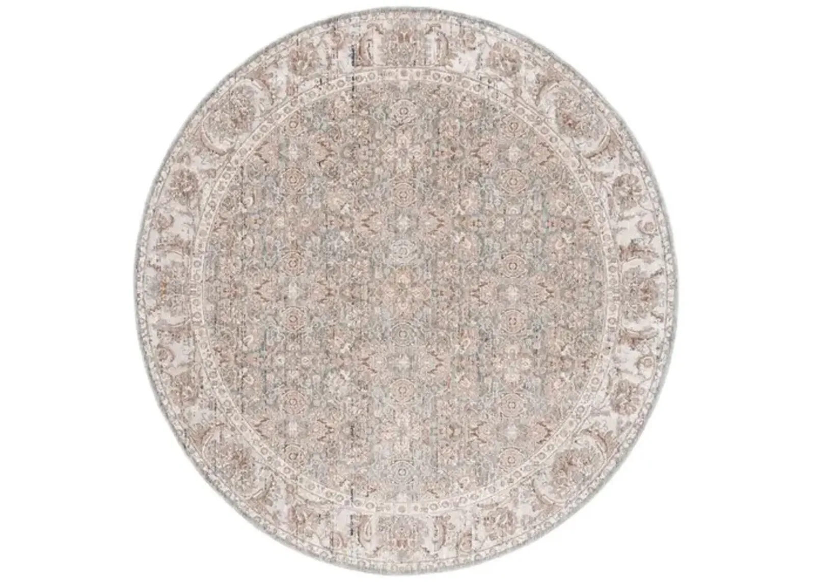 HARLOW 103 Grey  6'-3' X 6'-3' Round Round Rug