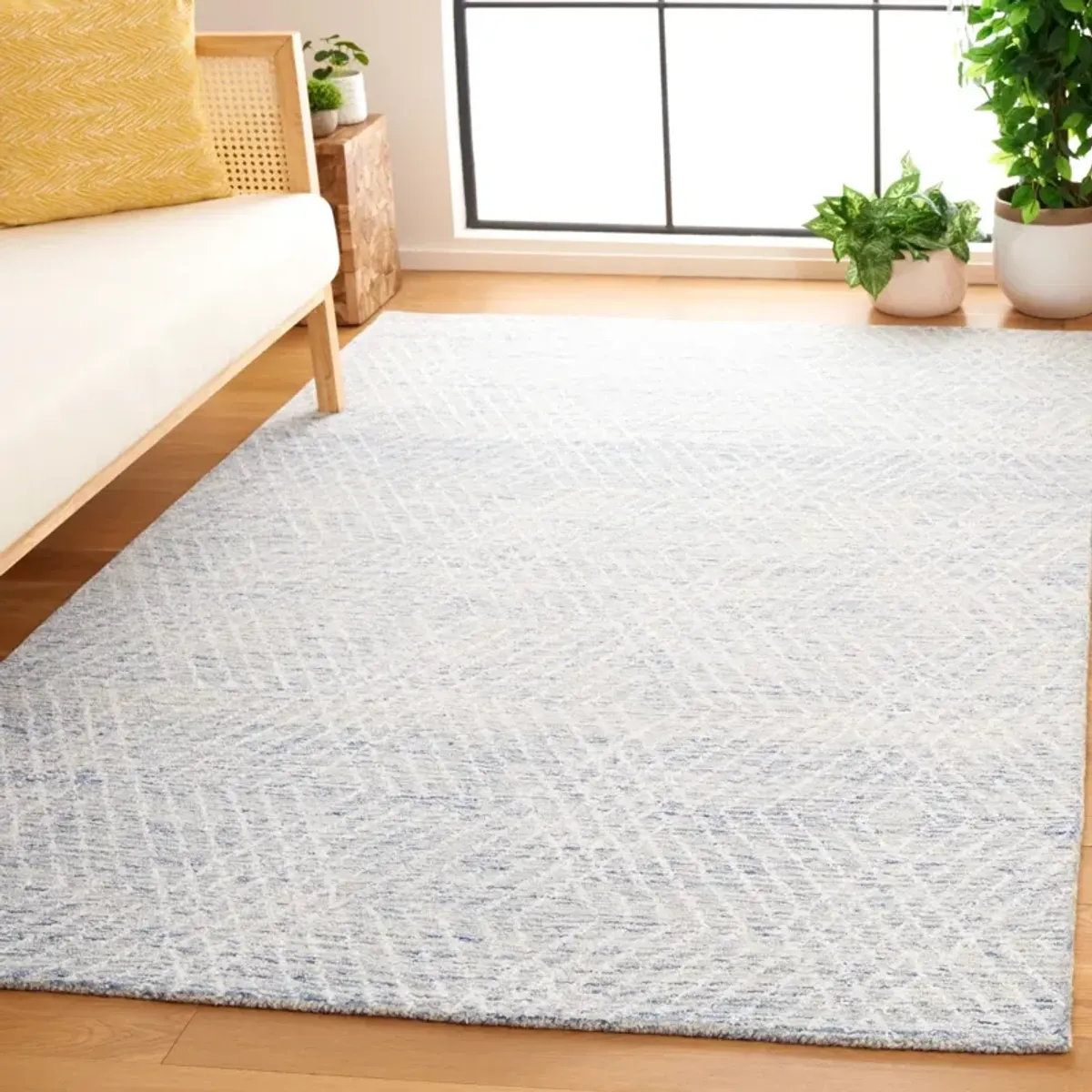 ABSTRACT 499 BLUE  5' x 8' Medium Rectangle Rug