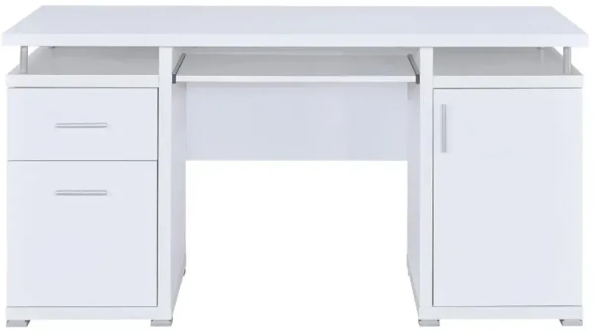 Tracy 2-drawer Computer Desk White