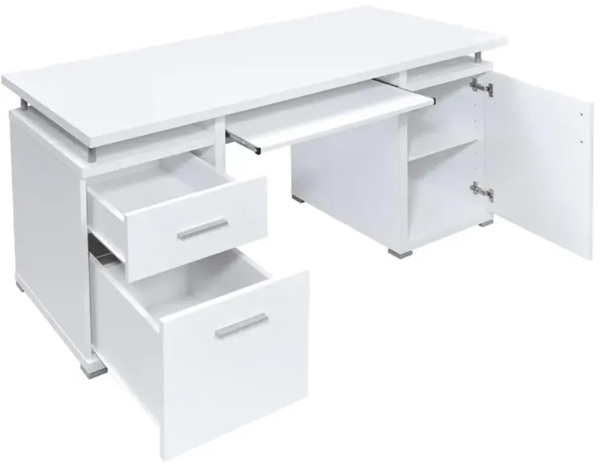 Tracy 2-drawer Computer Desk White