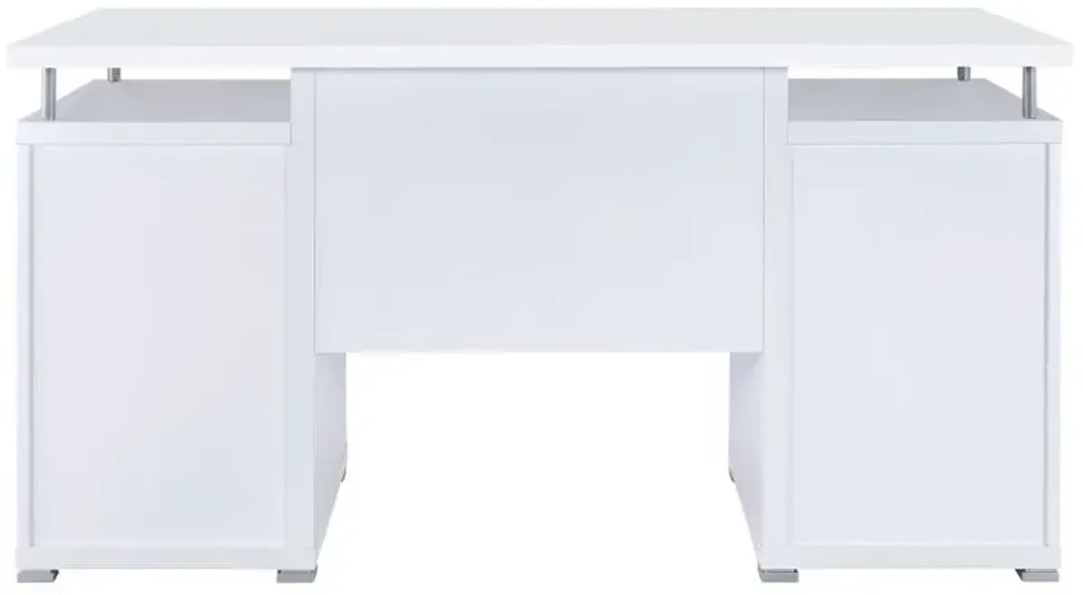 Tracy 2-drawer Computer Desk White