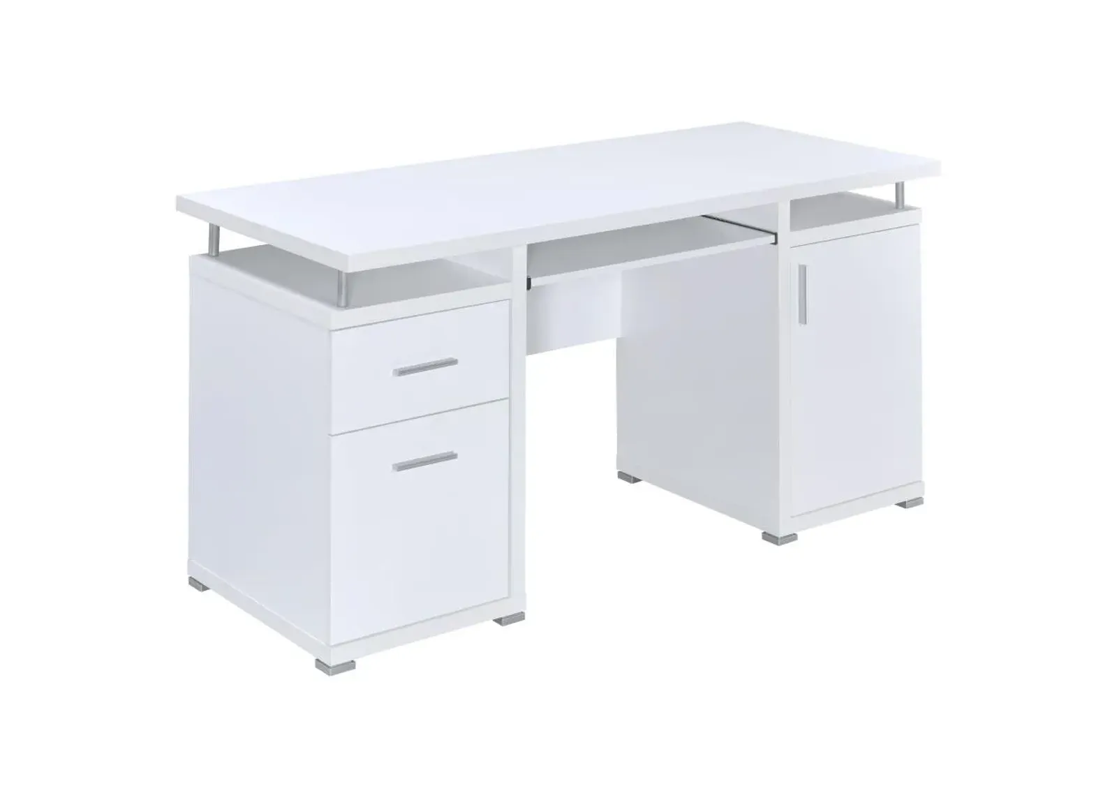 Tracy 2-drawer Computer Desk White