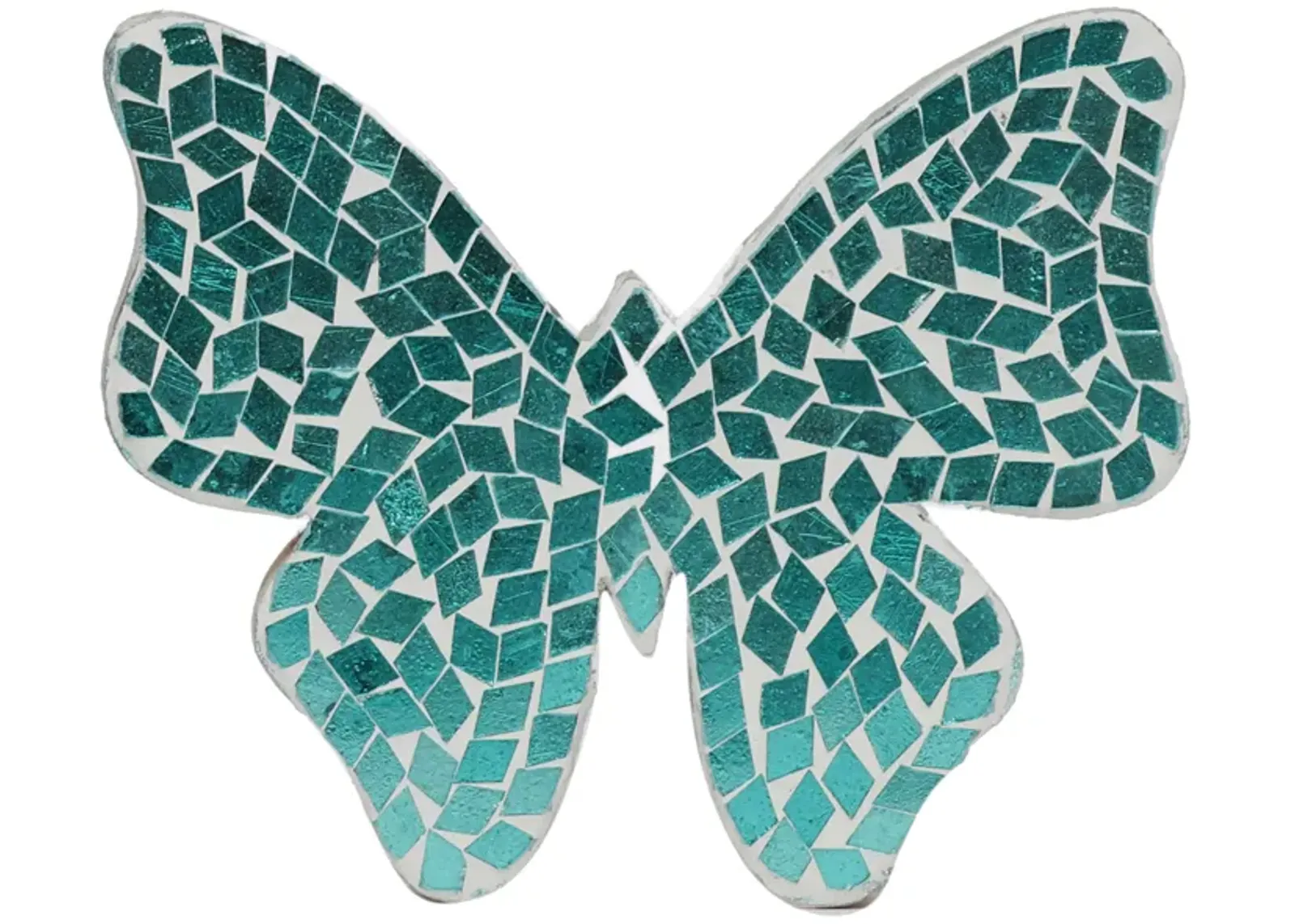 6" Mosaic Butterfly, Aqua