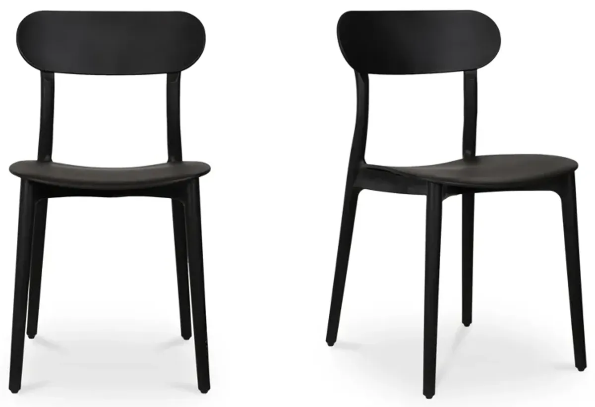 Kent Outdoor Dining Chair Black - Set Of Two