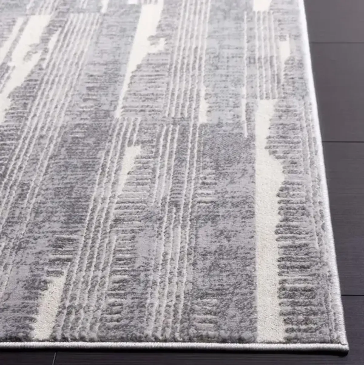 WHISPER 816 Grey  2'-6' X 8' Runner Rug