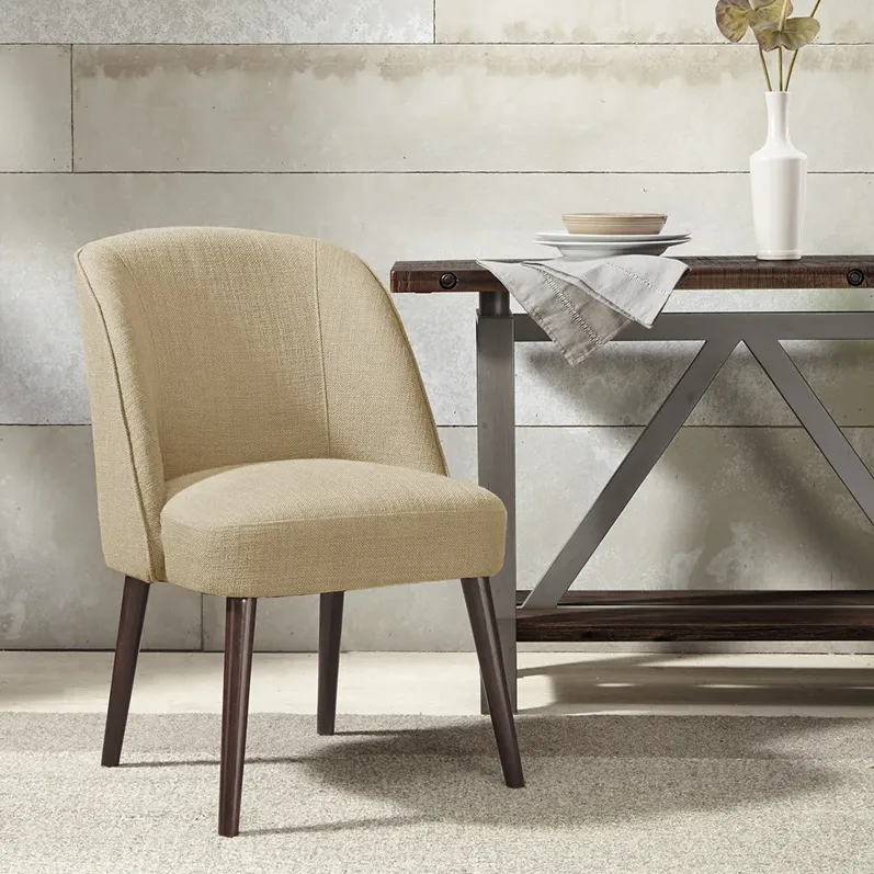 Madison Park Bexley Natural Rounded Back Dining Chair