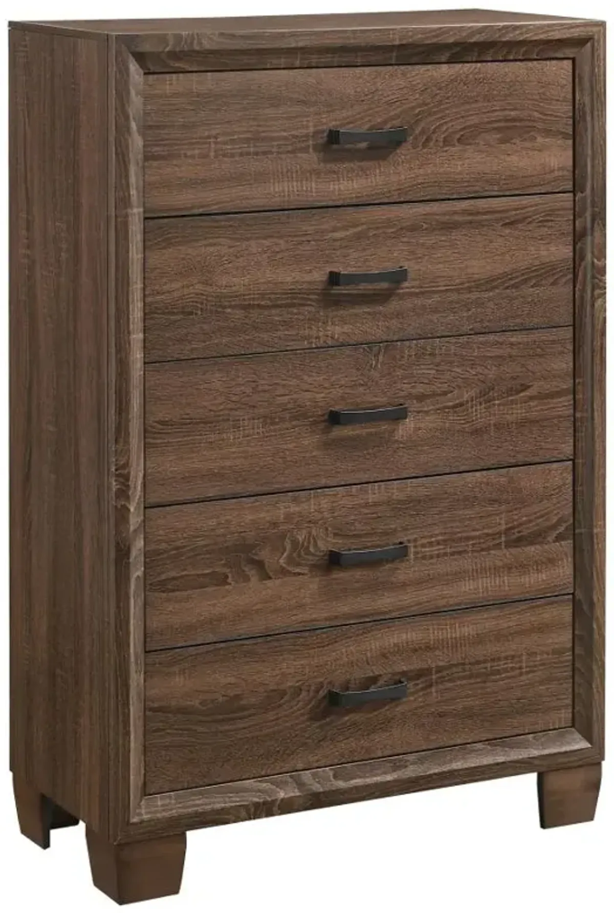 Brandon 5-drawer Chest Medium Warm Brown