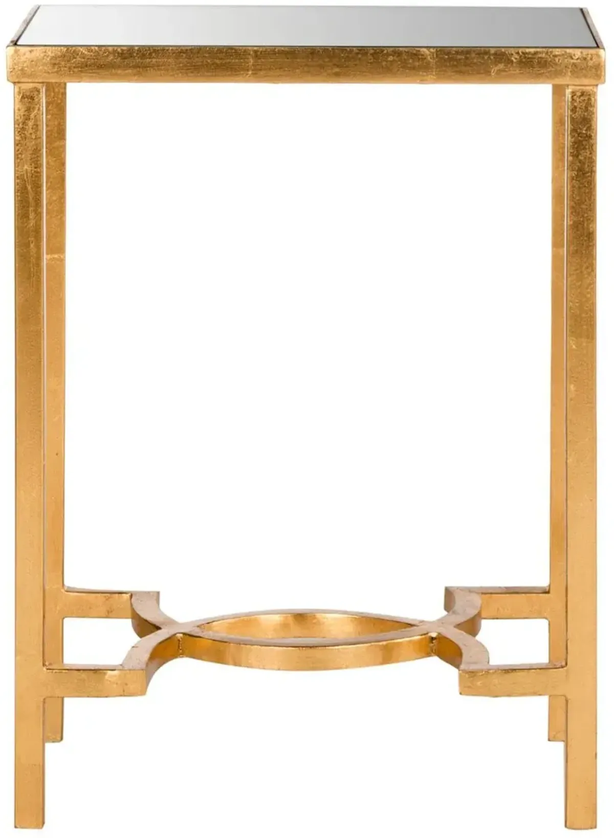 MITA MIRROR TOP GOLD LEAF END TABLE