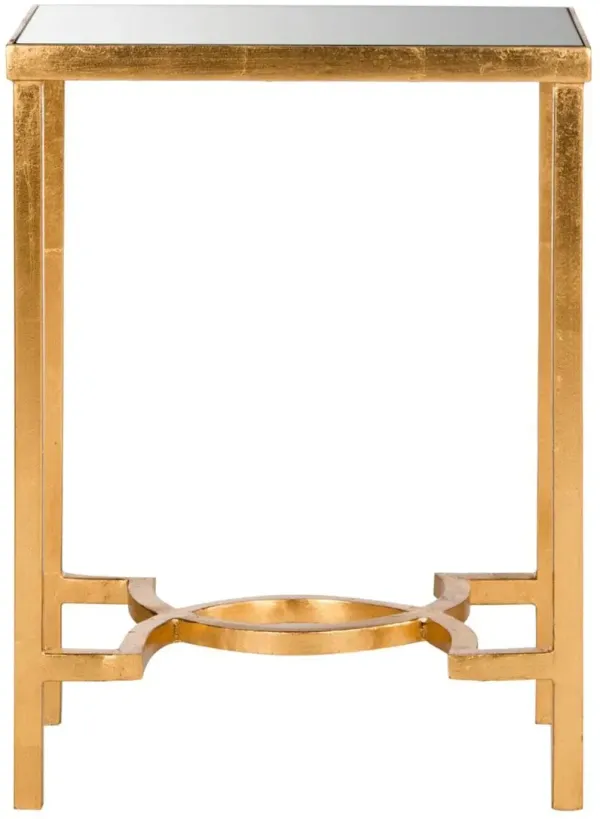 MITA MIRROR TOP GOLD LEAF END TABLE