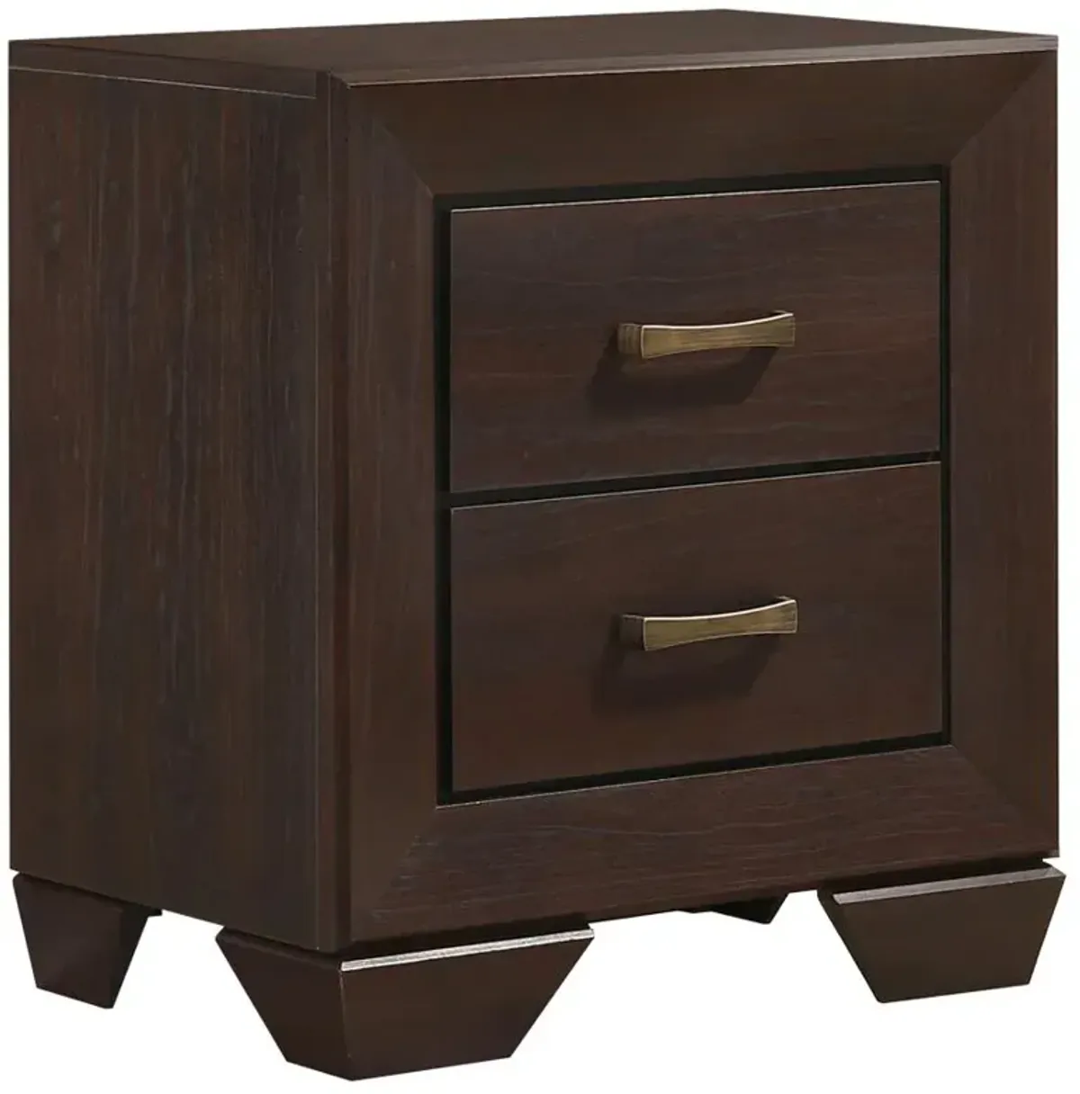 Kauffman 2-drawer Nightstand Dark Cocoa