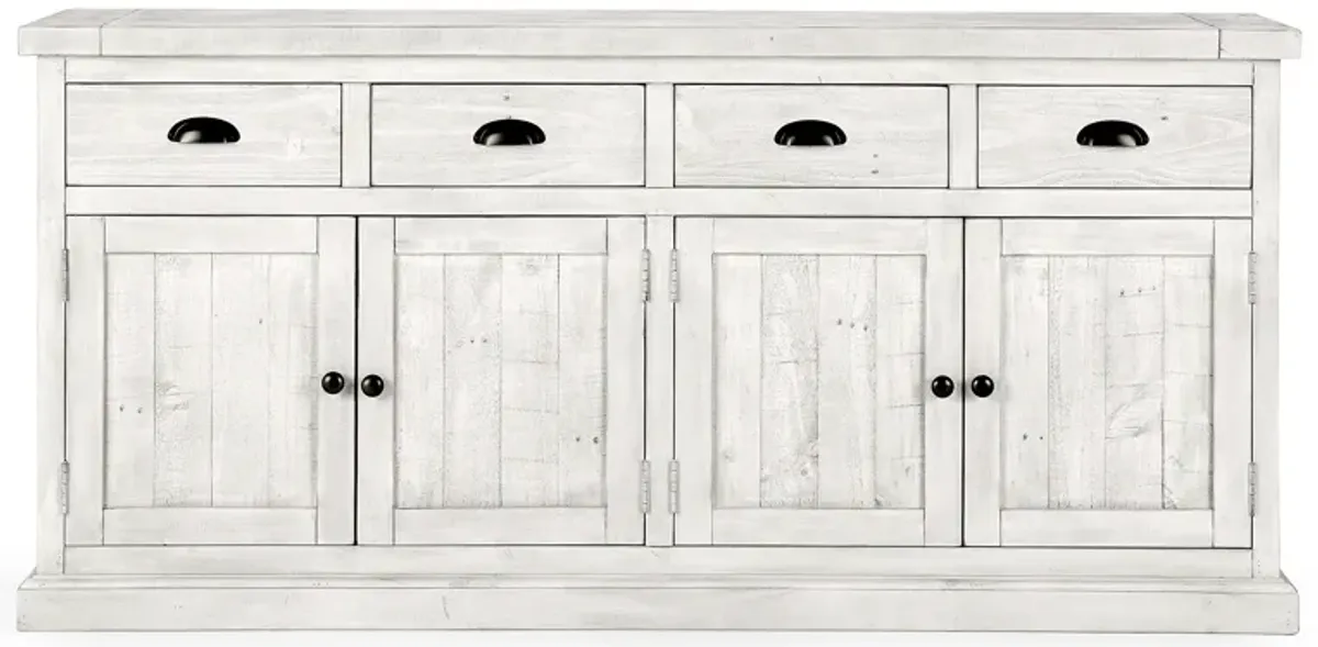 Quincy 4 Dwr 4 Dr Sideboard Nordic Ivory by Kosas Home