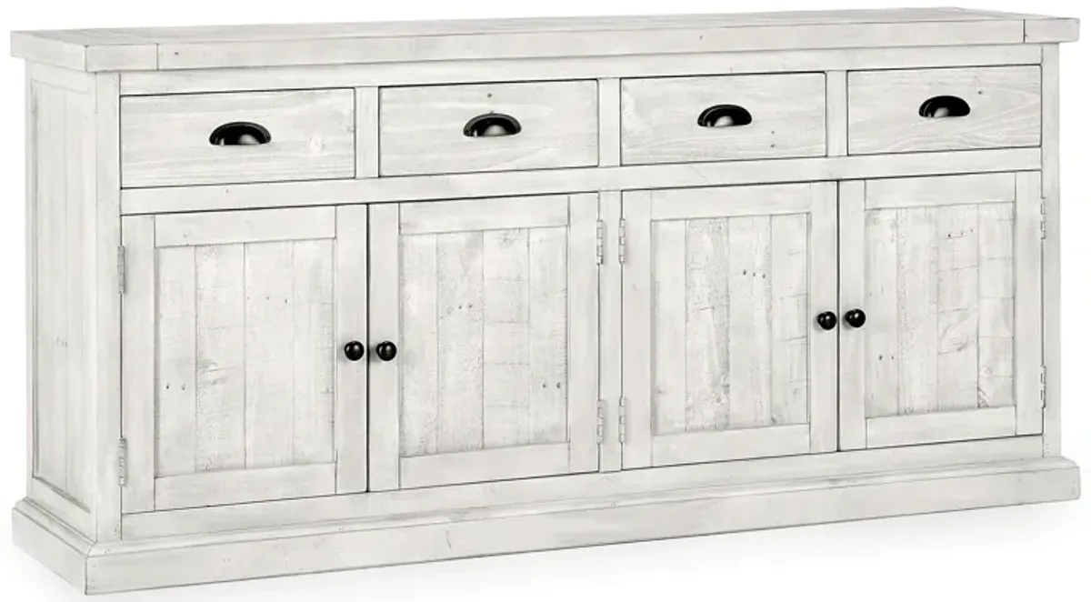 Quincy 4 Dwr 4 Dr Sideboard Nordic Ivory by Kosas Home