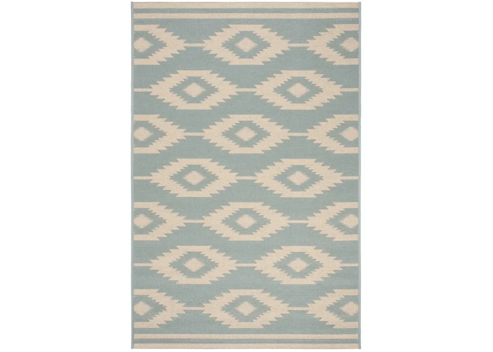 LINDEN 171 Collection LND171L-4 Cream / Aqua 4' X 6'