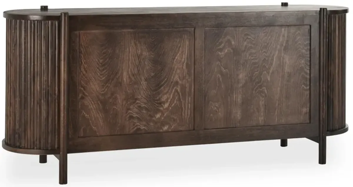 Redford 73" Mango Wood Mid-Century Modern Brown Buffet Sideboard