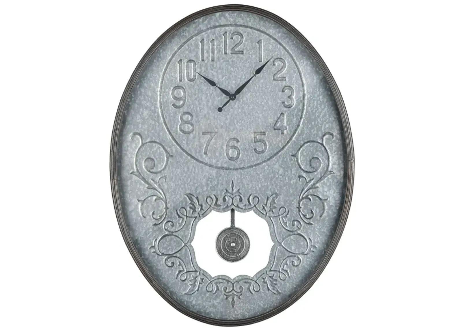 Jane Wall Clock in Galvanized Steel and Bronze