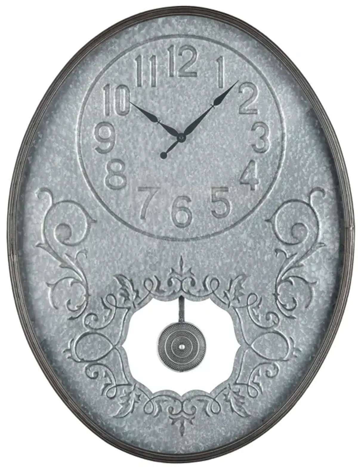 Jane Wall Clock in Galvanized Steel and Bronze