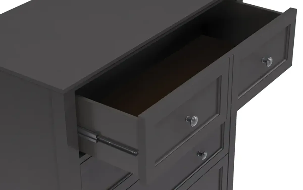 Grace Five Drawer Chest in Raven Black (2024)