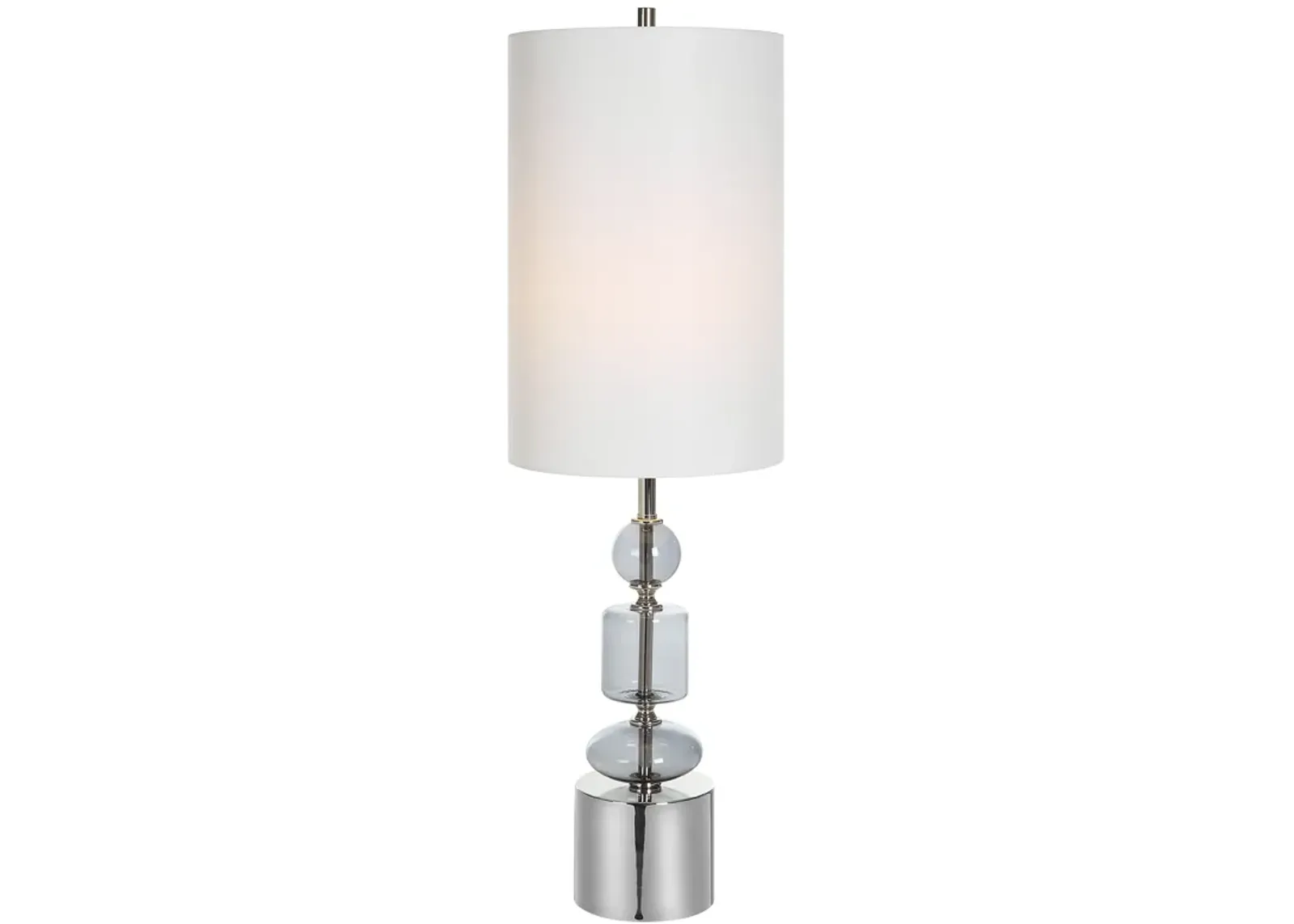 Stratus Gray Glass Buffet Lamp