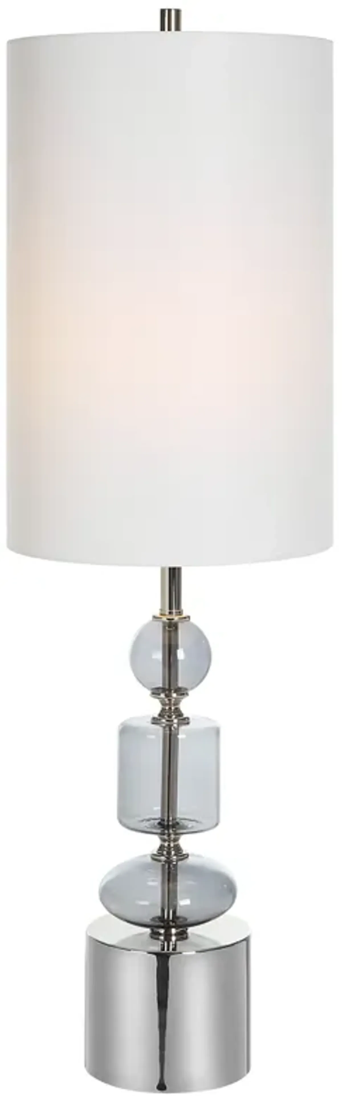 Stratus Gray Glass Buffet Lamp