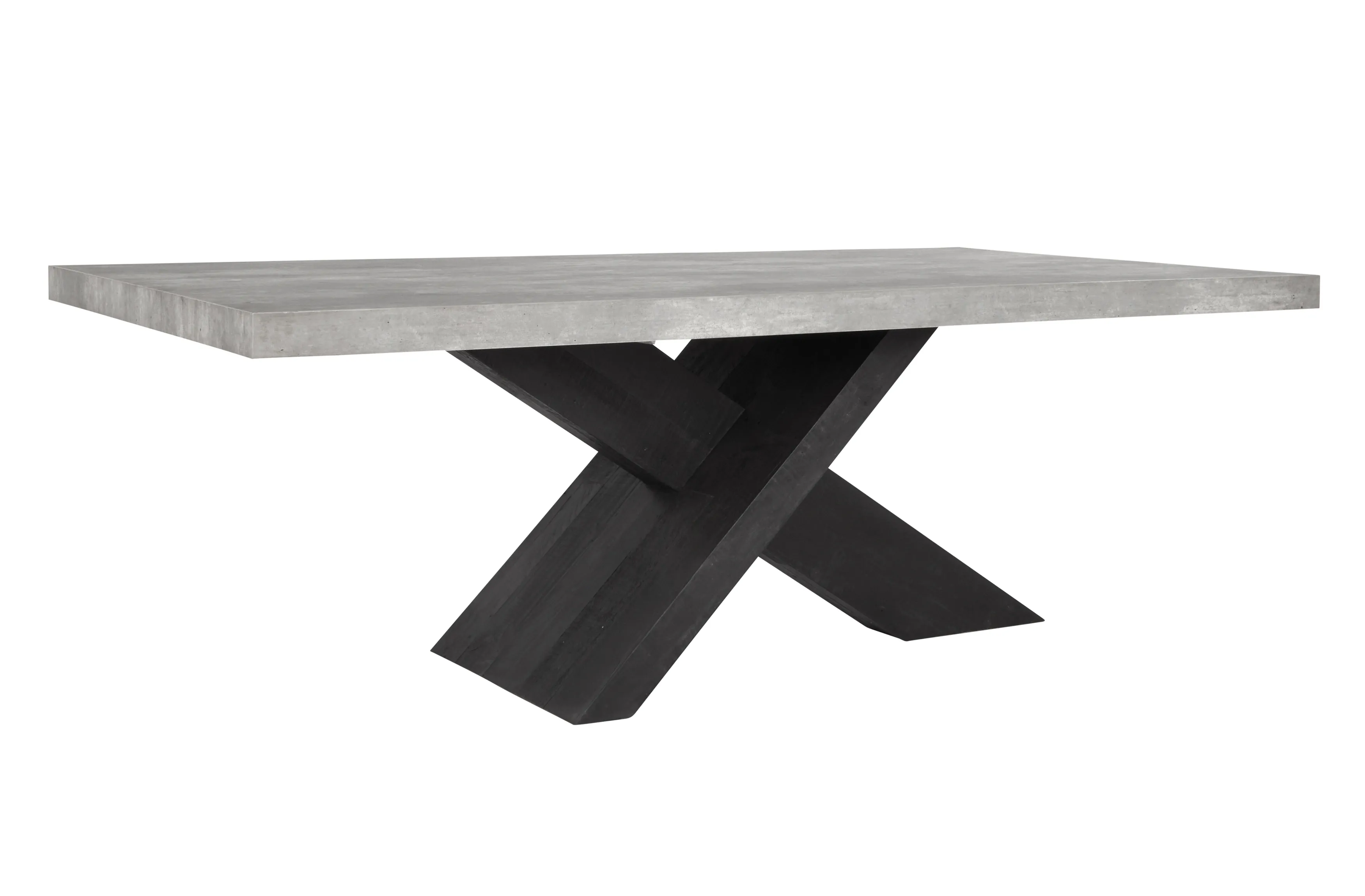 Durant 84" Dining Table Black/Antique Gray