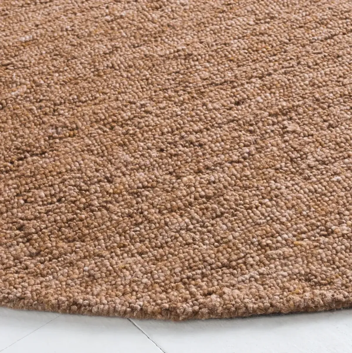 HIMALAYA 351 LIGHT BROWN 6' x 6' Round Round Rug