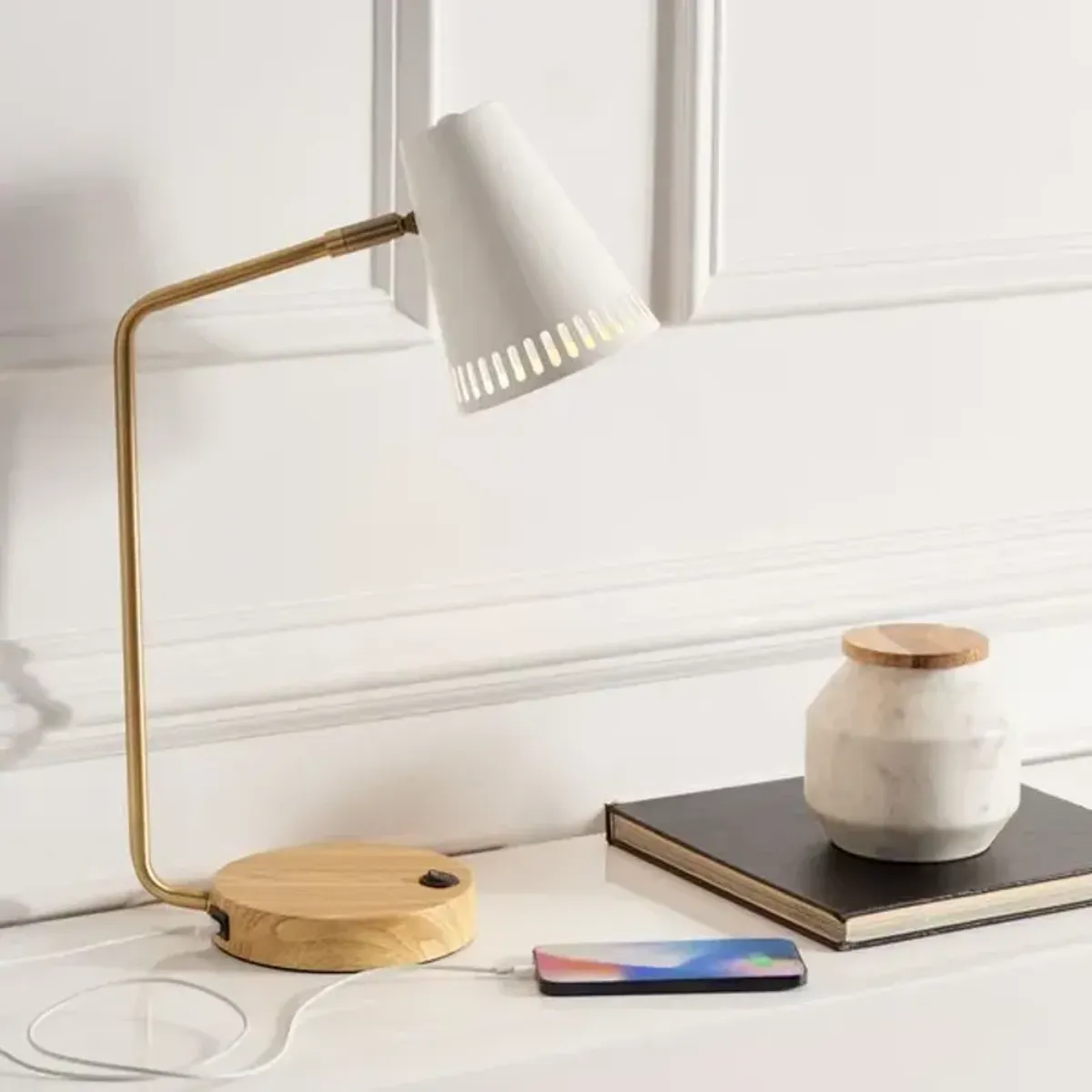 Veda Table Lamp with USB Port