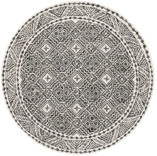 MICRO-LOOP Hand Tufted 5' x 5' Round area rug