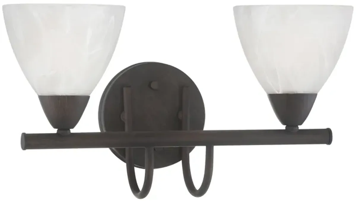 Tia 15.75" Wide 2-Light Vanity Light - Painted Bronze