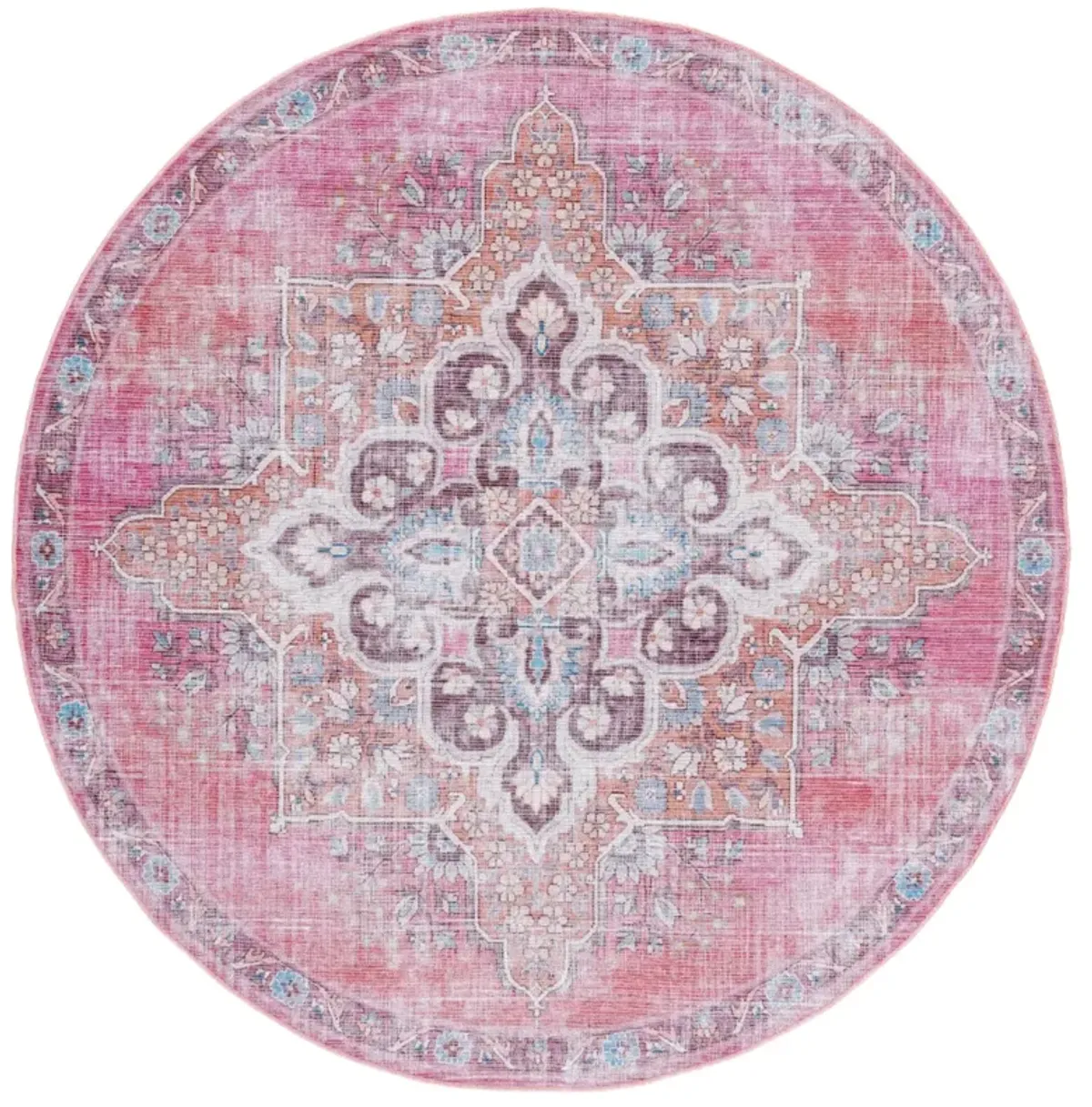 SERAPI 580 PINK  5'-3' x 5'-3' Round Round Rug