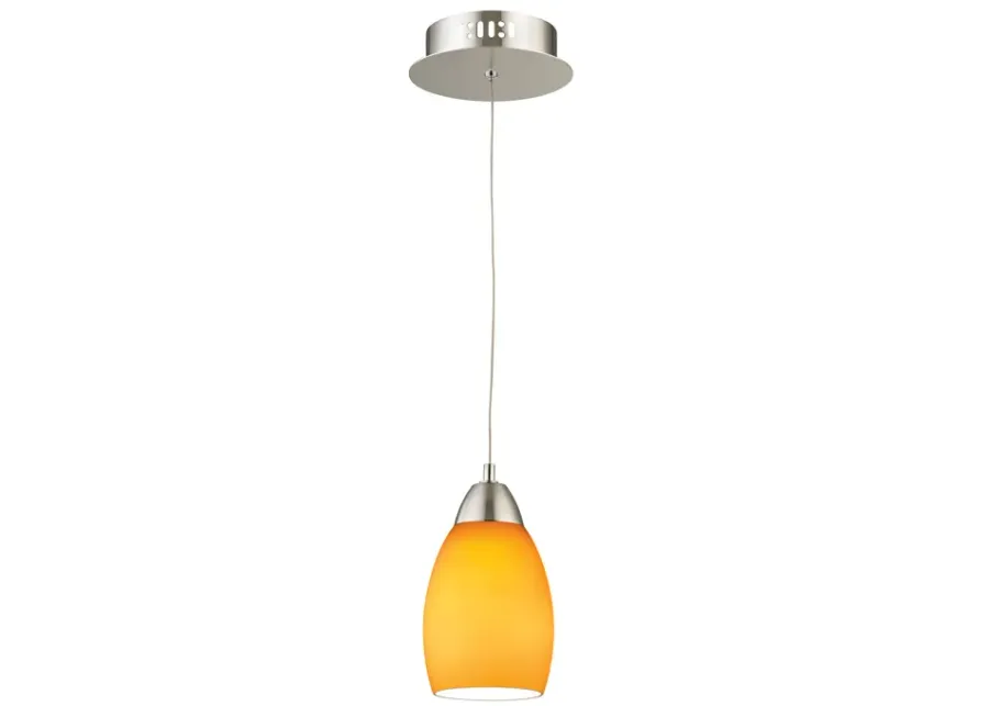 Buro 4" Wide 1-Light Mini Pendant - Satin Nickel